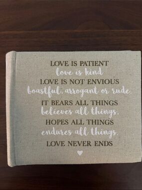 Neutral Beige 'Love Is Patient' photo album